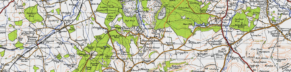 Old map of Horningsham in 1946