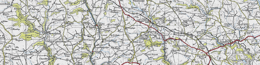 Old map of Horningtops in 1946