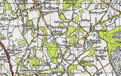 Old map of Burlings in 1946
