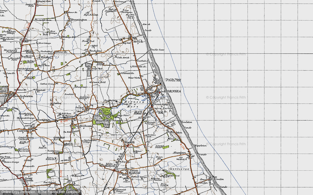 Old Map of Historic Map covering Brockholme in 1947