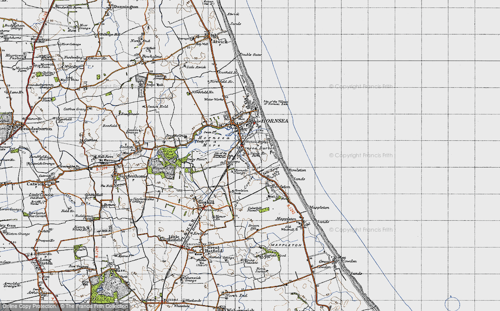 Old Map of Hornsea Burton, 1947 in 1947