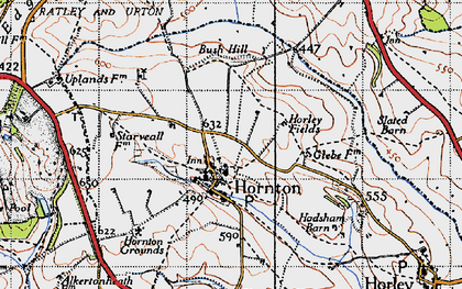 Old map of Hornton in 1946