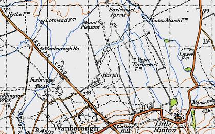 Old map of Horpit in 1947
