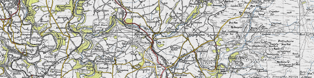 Old map of Horrabridge in 1946