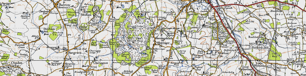 Old map of Albana Wood in 1946