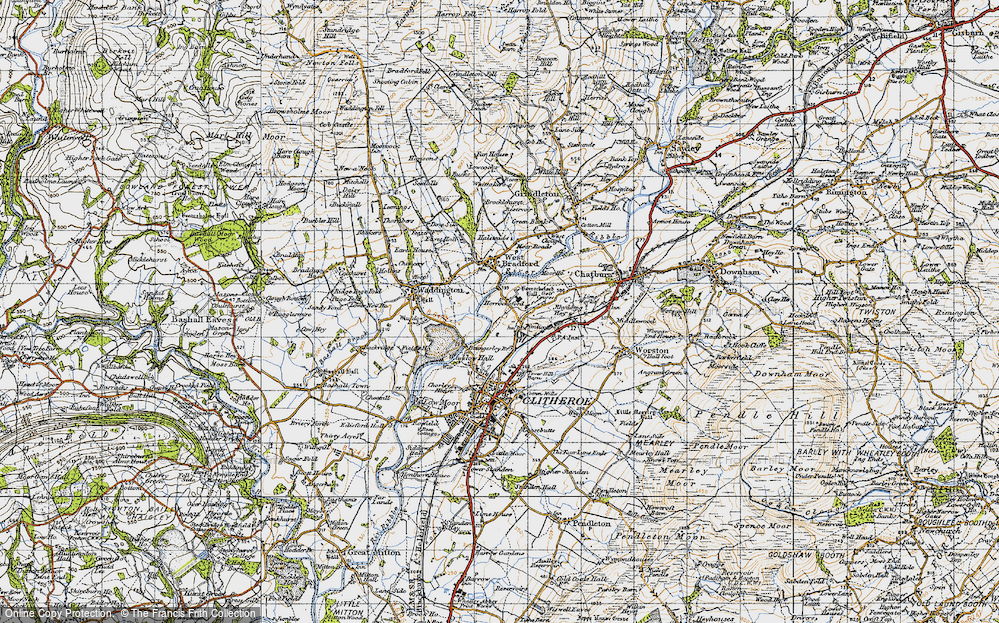 Old Map of Horrocksford, 1947 in 1947