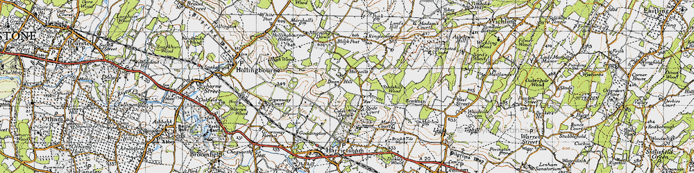 Old map of Horsalls in 1946