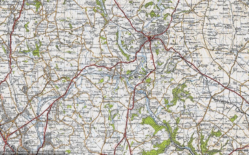 Old Map of Horse Bridge, 1946 in 1946