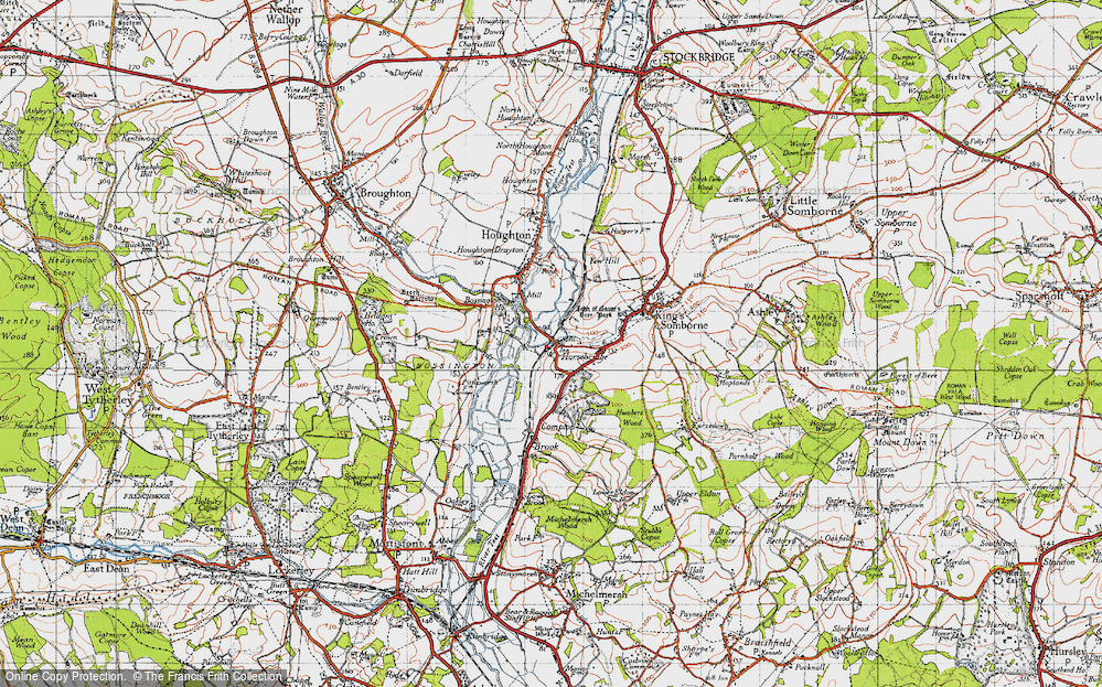 Old Map of Horsebridge, 1945 in 1945