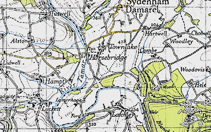 Old map of Horsebridge in 1946