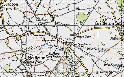 Old map of Horsedown in 1946