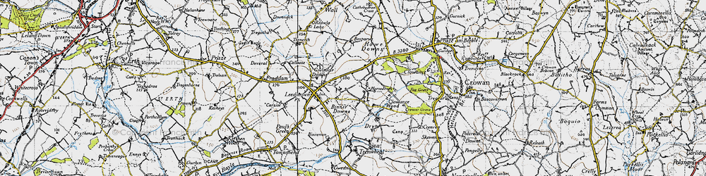 Old map of Bosparva in 1946