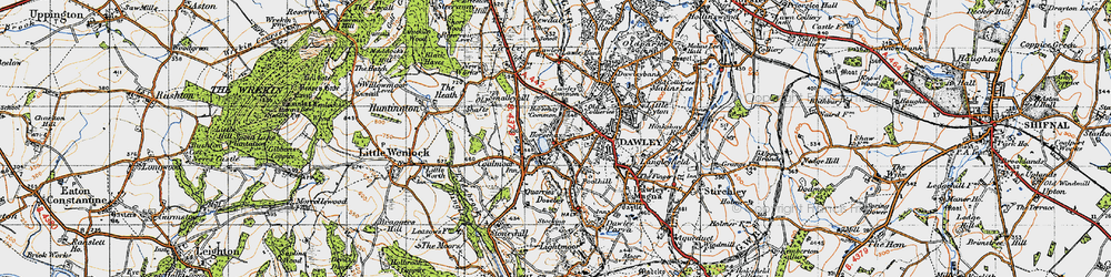 Old map of Horsehay in 1947