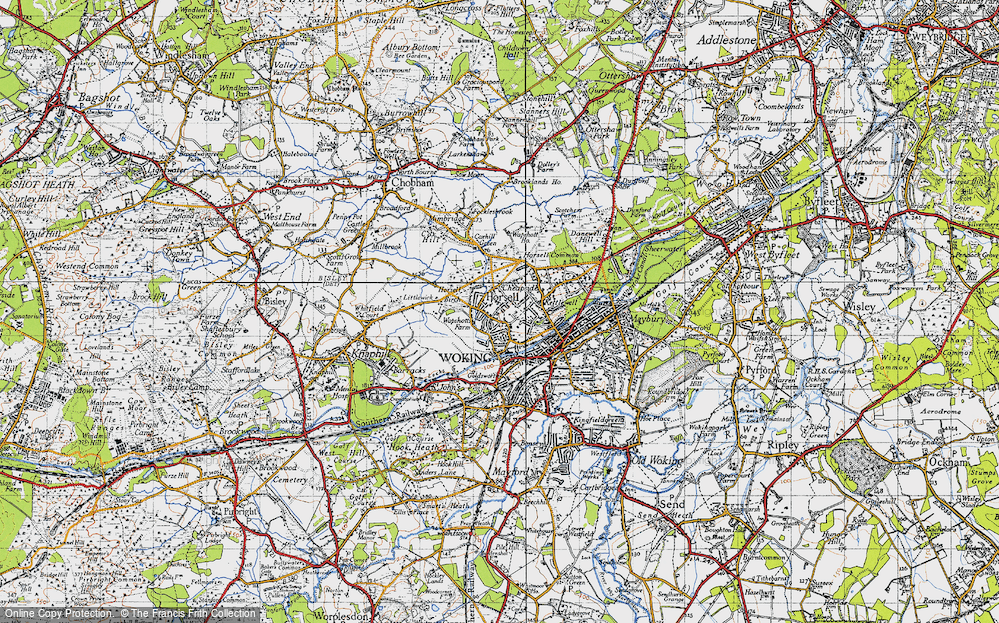 Old Map of Horsell, 1940 in 1940