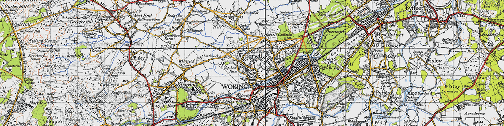 Old map of Horsell in 1940