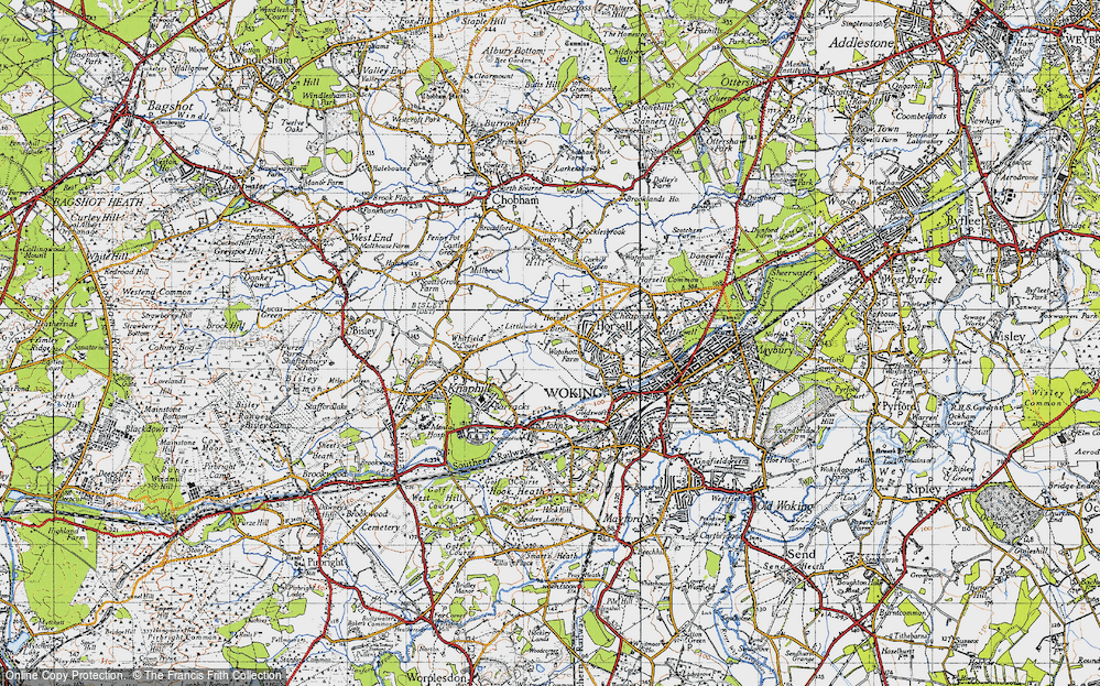 Old Map of Horsell Birch, 1940 in 1940