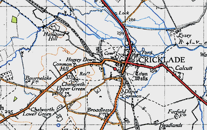 Old map of Horsey Down in 1947