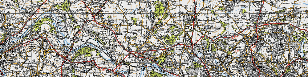 Old map of Horsforth in 1947