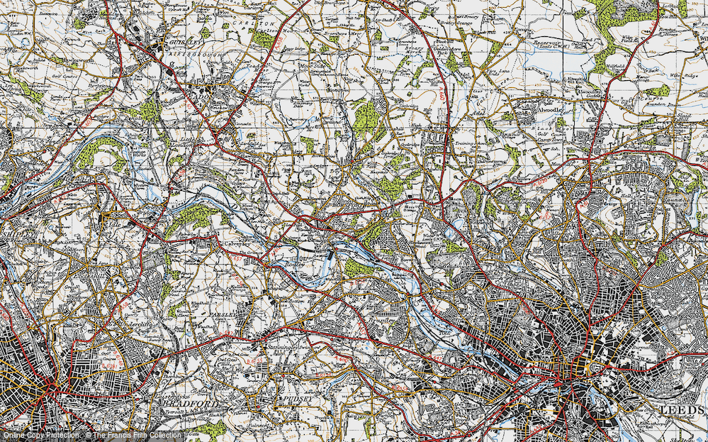 Old Map of Horsforth Woodside, 1947 in 1947