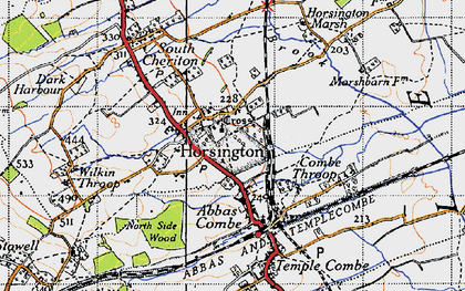 Old map of Horsington in 1945