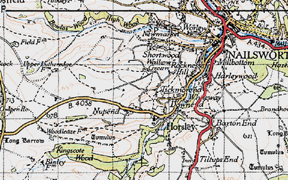 Old map of Bowlas Wood in 1946