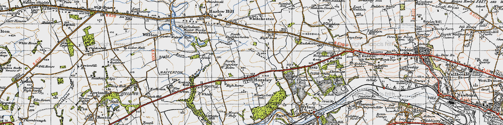 Old map of Horsley in 1947