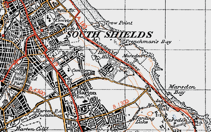 Old map of Horsley Hill in 1947