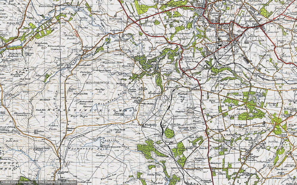 Old Map of Horsleyhope, 1947 in 1947