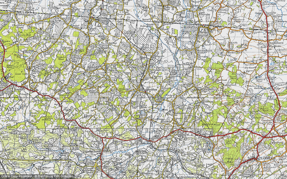 Old Map of Horsmonden, 1940 in 1940