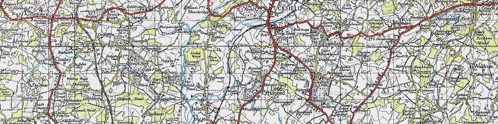 Old map of Horsted Green in 1940
