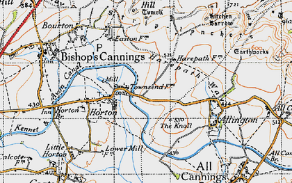 Old map of Horton in 1940