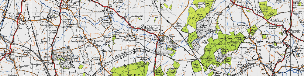 Old map of Arches, The in 1946