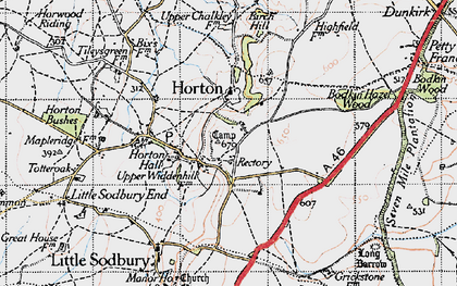 Old map of Horton in 1946