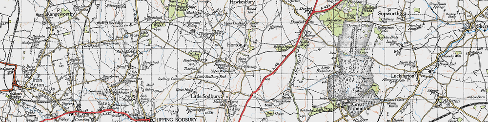Old map of Birch Hill in 1946