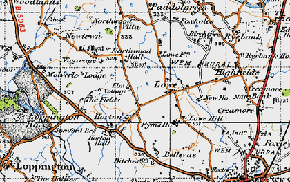 Old map of Horton in 1947