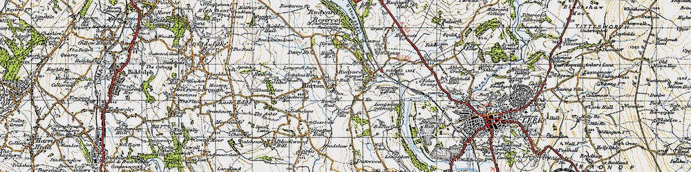 Old map of Boot Hall in 1947