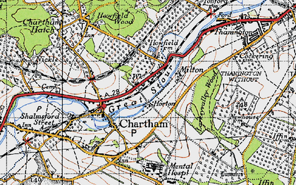 Old map of Horton in 1947