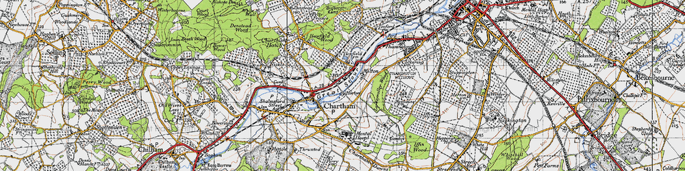 Old map of Larkey Valley Wood in 1947