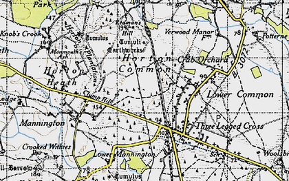 Old map of Horton Common in 1940