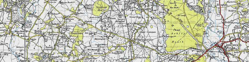 Old map of Horton Common in 1940