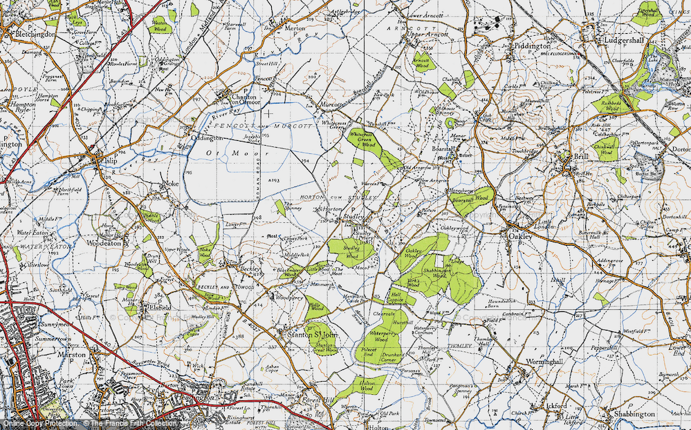 Old Map of Historic Map covering Blackwater Wood in 1946