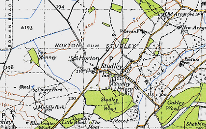 Old map of Horton-cum-Studley in 1946