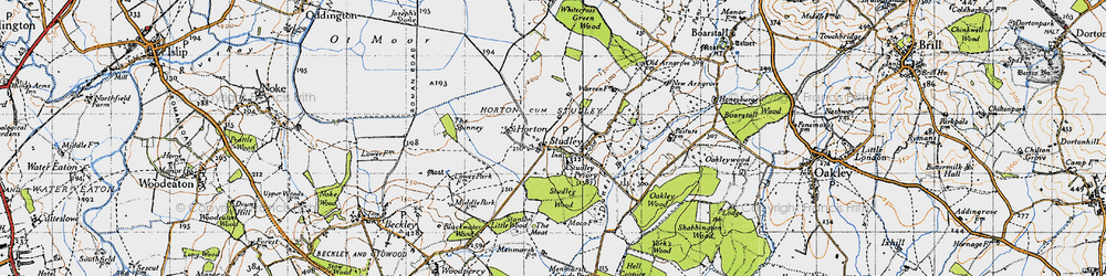 Old map of Blackwater Wood in 1946