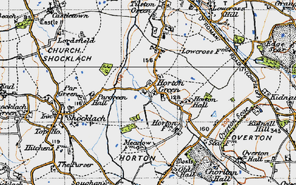Old map of Horton Green in 1947