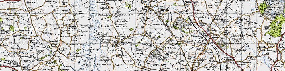 Old map of Horton Green in 1947