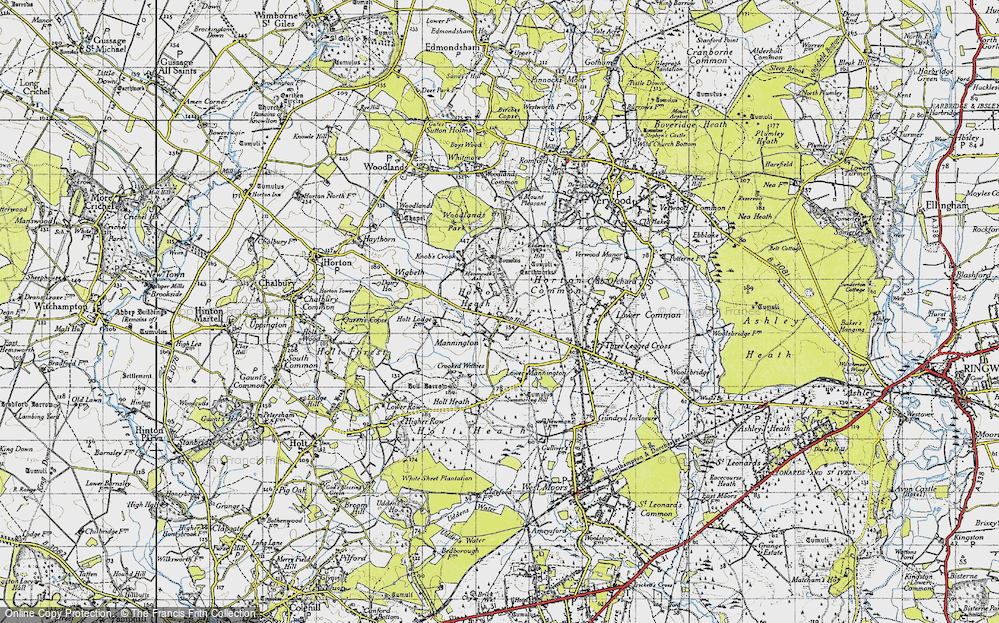 Old Map of Horton Heath, 1940 in 1940