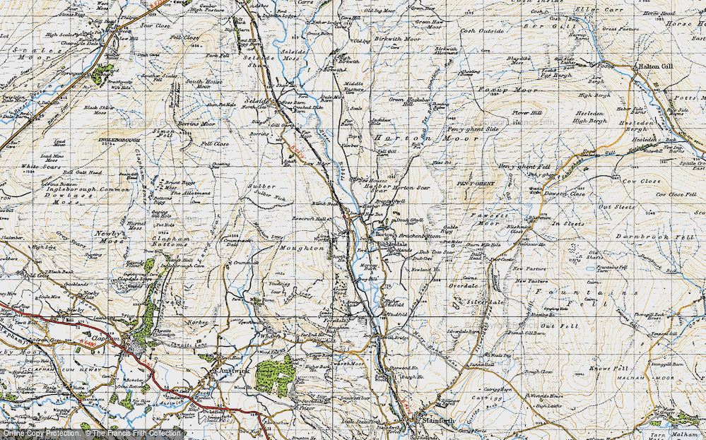Old Map of Historic Map covering Harber in 1947