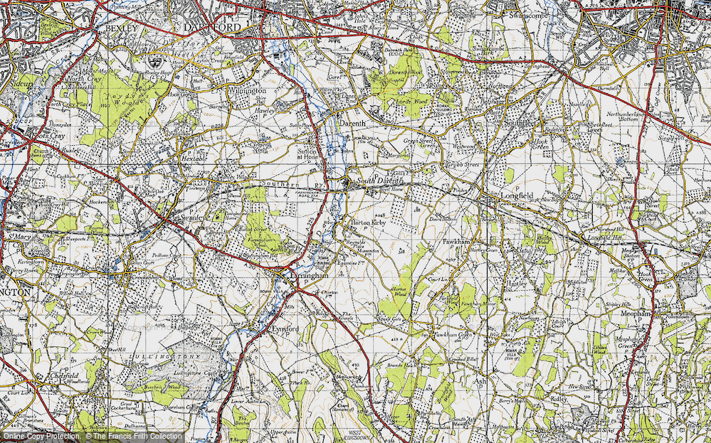 Old Map of Horton Kirby, 1946 in 1946