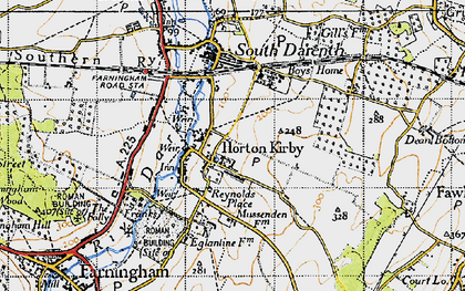 Old map of Horton Kirby in 1946