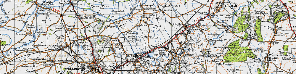 Old map of Hortonwood in 1947